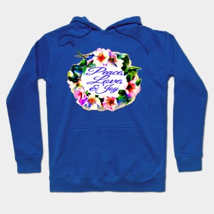 Peace Love Joy Floral Hoodie